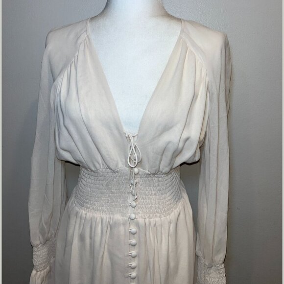 NWT Reformation Fia Cream Maxi Dress Women’s Size 6 - Picture 6 of 15